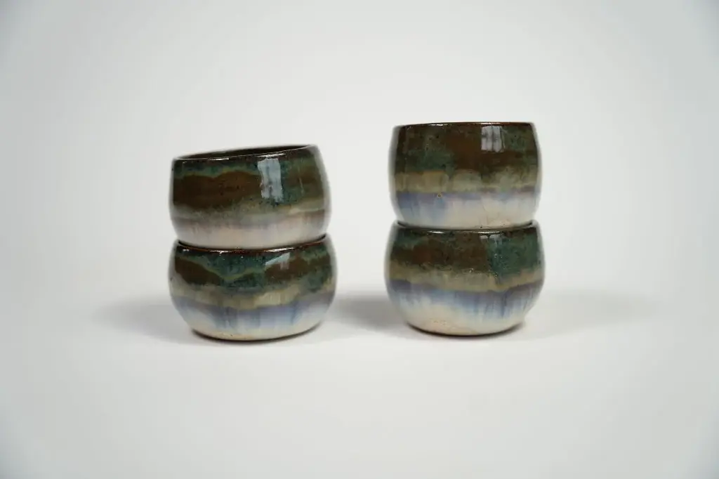 Kleine koffiekopjes zonder oor (set van 4)